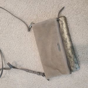 Stella and Dot silver purse 3 way